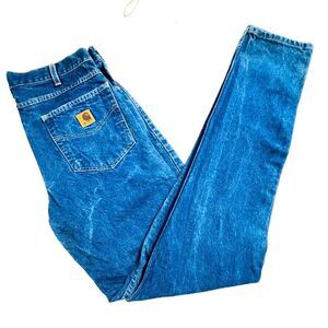 Carhartt Jeans Mens 32x36 Blue 101496 420 Straight Traditional Fit Denim Jeans